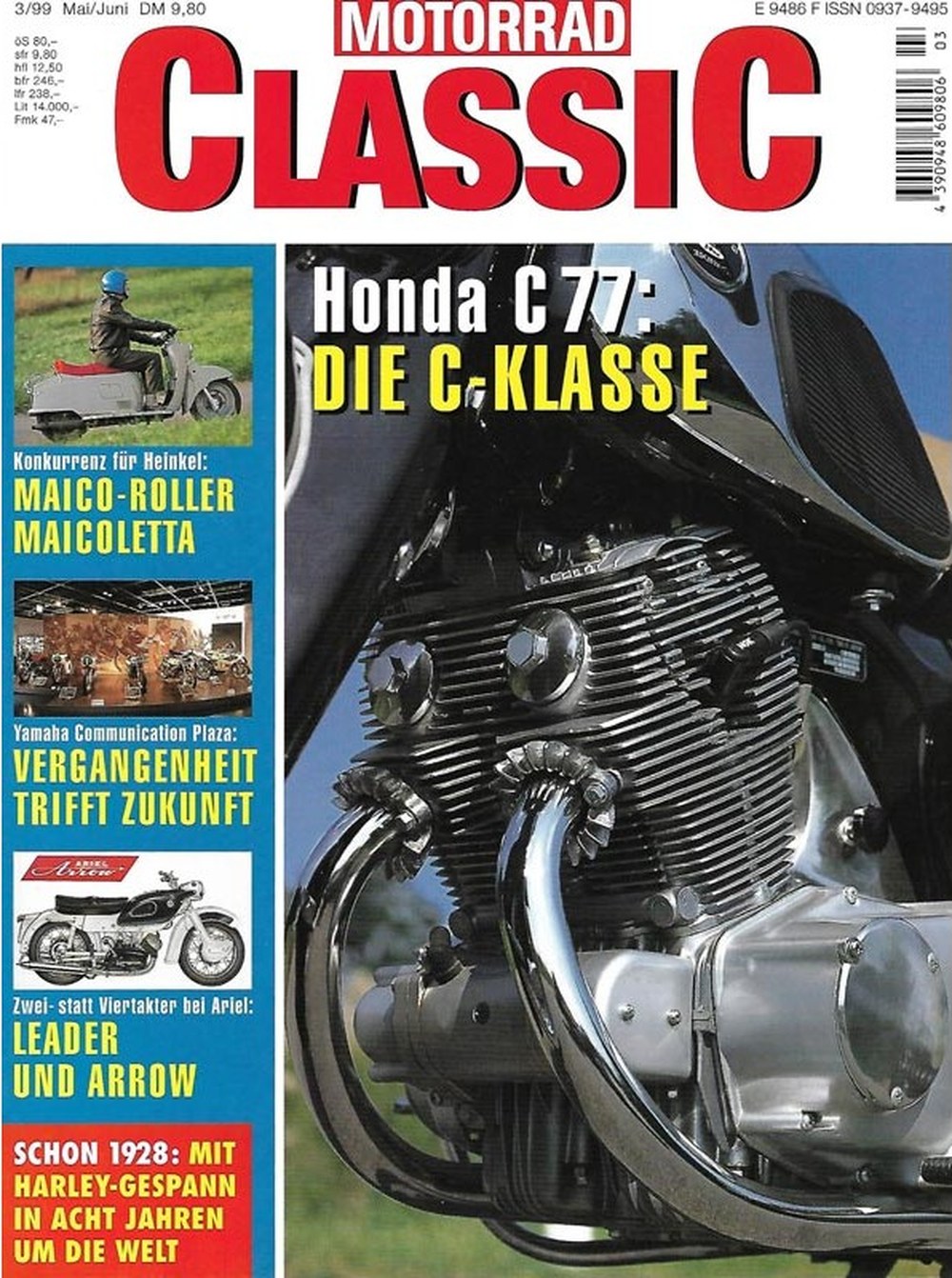 Motorrad Classic Magazin Deutschland 1999-03 Honda C77 Klassische Motorräder Maicoletta