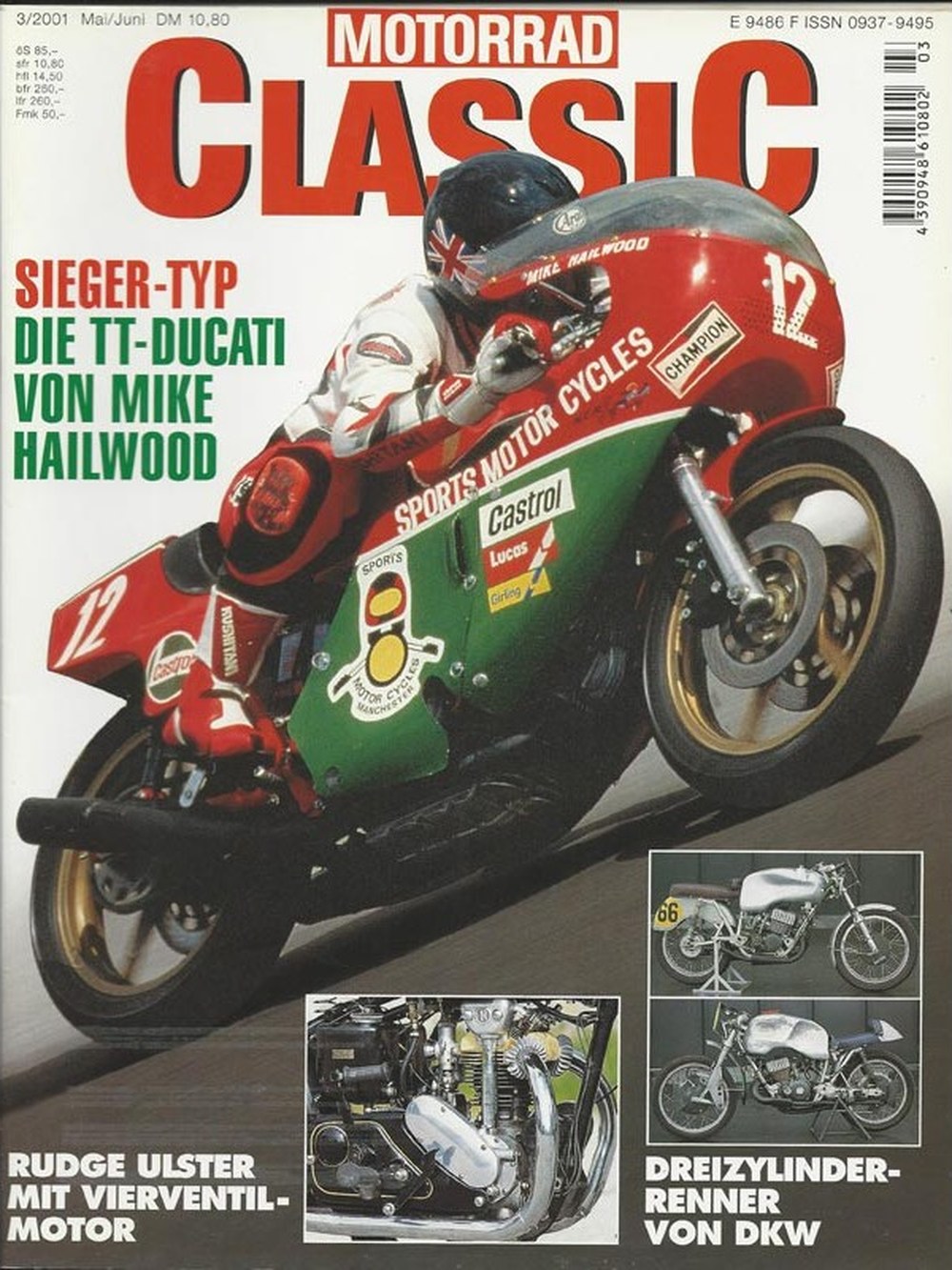 Motorrad Classic Magazin Deutschland 2001-03 Mike Hailwood DKW Rudge Ulster