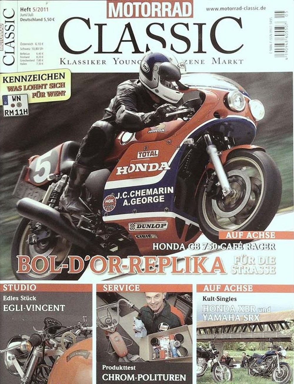 Motorrad Classic Magazin Deutschland 2011-05 J.C. Chemarin A. George