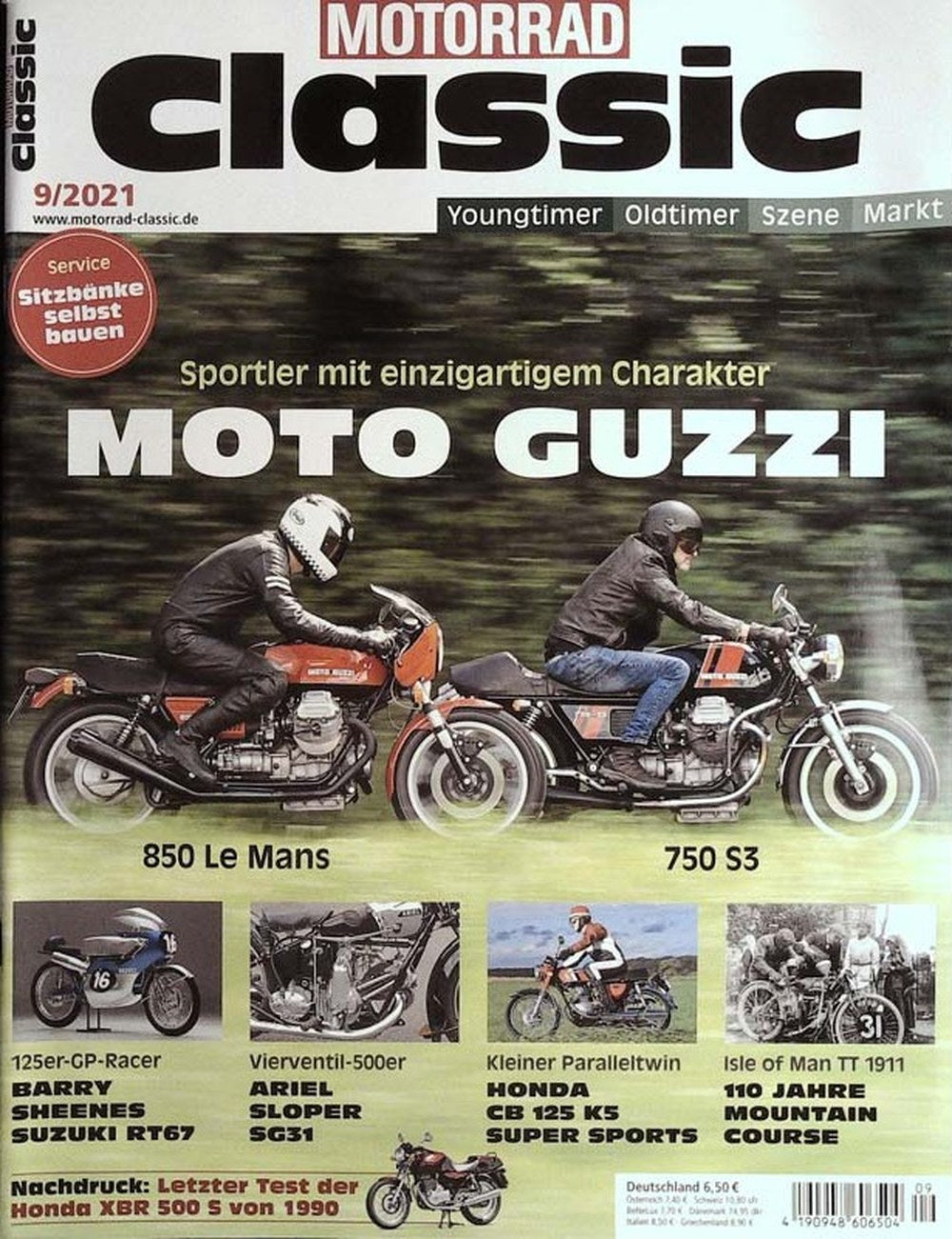 Motorrad Classic Magazin Deutschland 2021-09 Barry Sheene Moto Guzzi Suzuki Ariel Honda