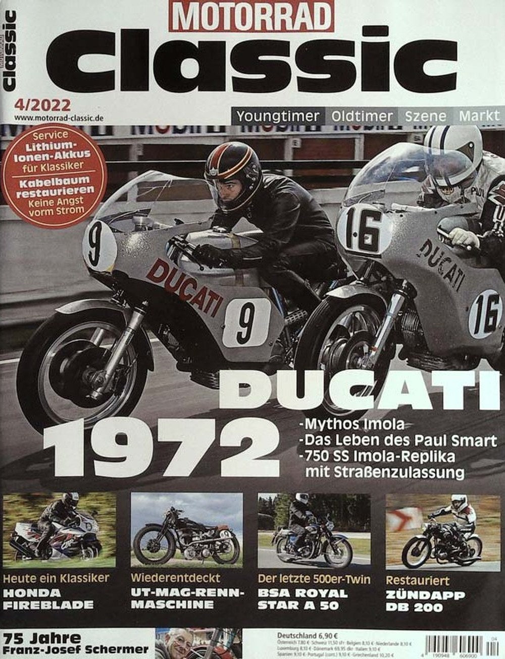 Motorrad Classic Magazin Deutschland 2022-04 Paul Smart Franz-Josef Schermer Ducati Honda BSA