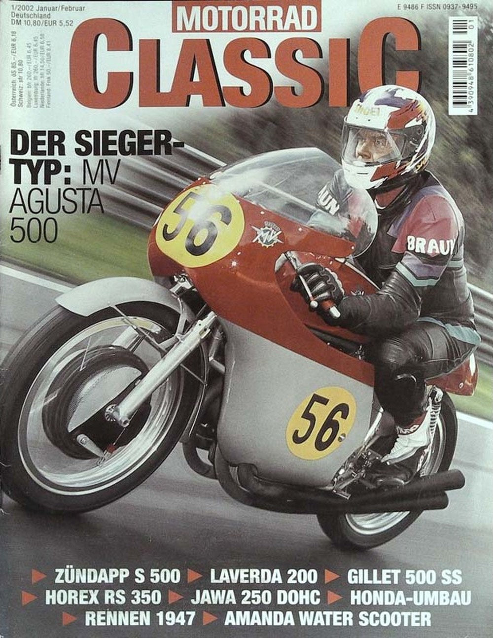 Motorrad Classic Magazin Deutschland 2002-01 MV Agusta 500
