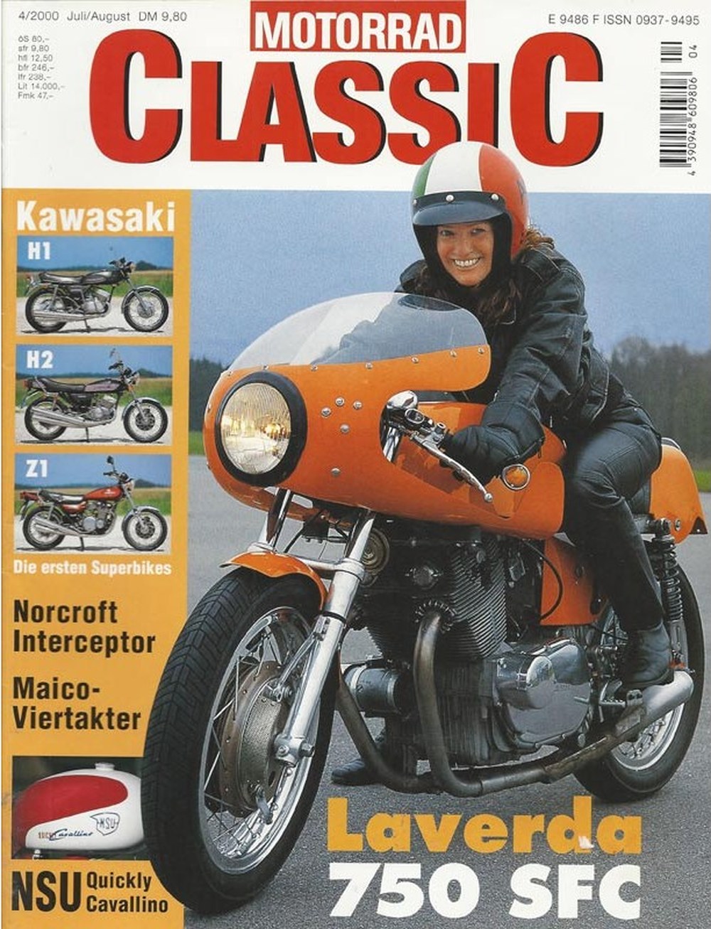 Motorrad Classic Magazin Deutschland 2000-04 Laverda 750 SFC Kawasaki H1 Kawasaki H2 Kawasaki Z1 Norcroft Interceptor