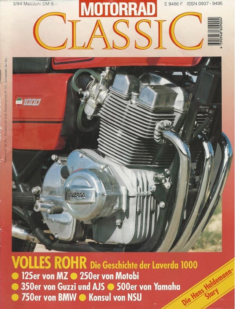 Motorrad Classic Magazin Deutschland 1994-03 Hans Haldemann MZ Motobi Guzzi AJS