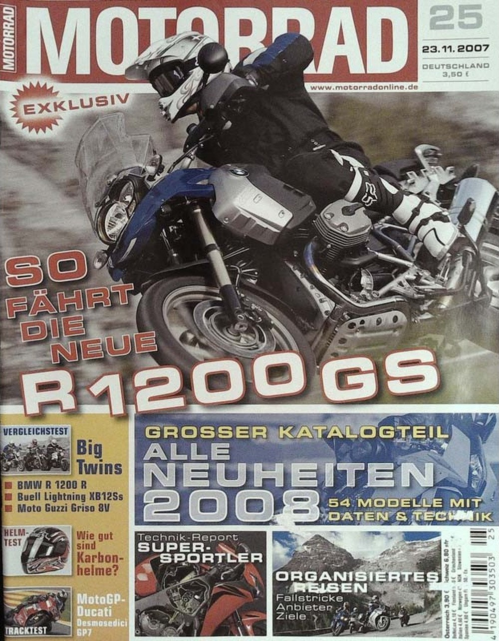 Motorrad Magazin Deutschland 2007-25 BMW R1200GS Motorrad BMW R 1200 R