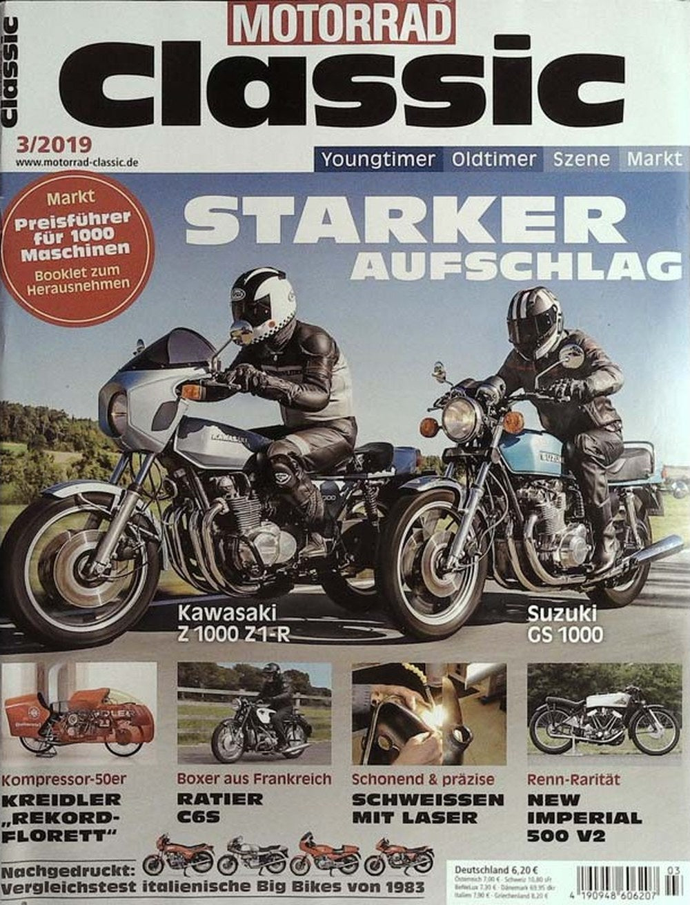 Motorrad Classic Magazin Deutschland 2019-03 Klassische Motorräder Kawasaki Z 1000 Z1-R Suzuki GS 1000