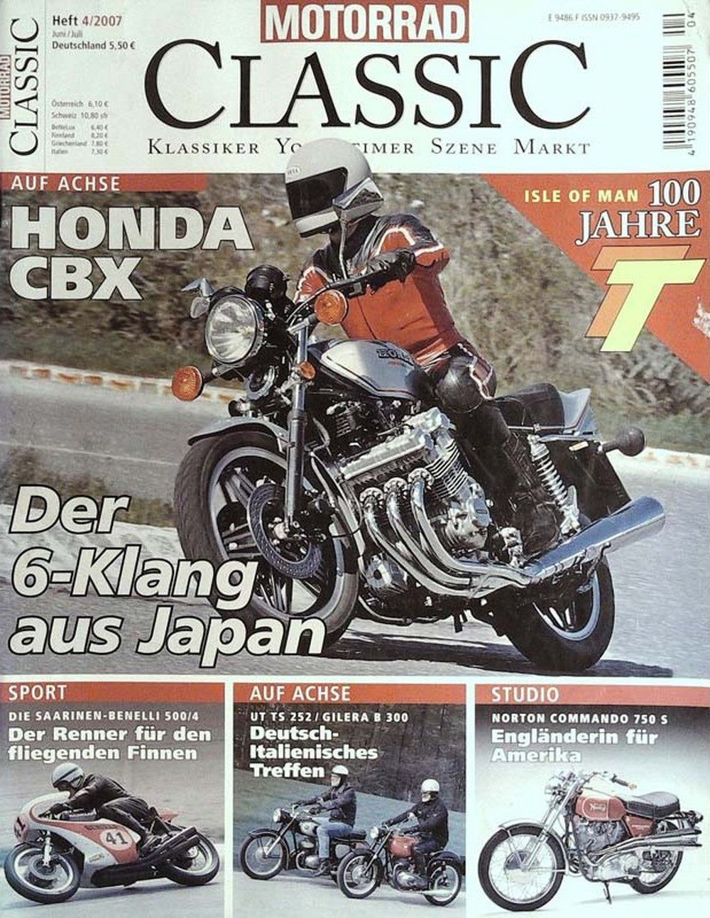 Motorrad Classic Magazin Deutschland 2007-04 Honda CBX Benelli Gilera Norton