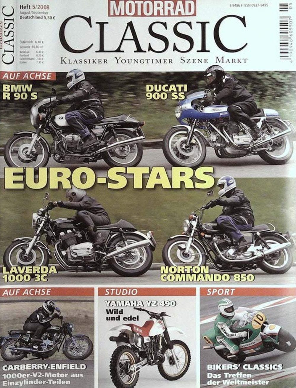 Motorrad Classic Magazin Deutschland 2008-05 Klassische Motorräder BMW R 90 S Ducati 900 SS