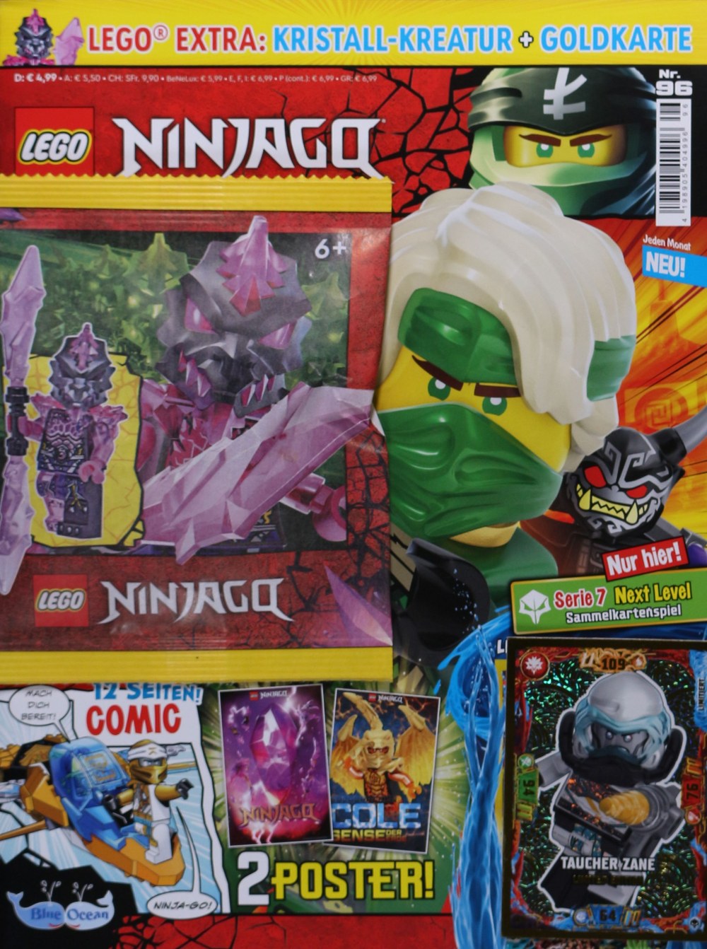 Lego Ninjago Magazin Deutschland 2022-96 Lloyd Garmadon Cole Taucher Zane