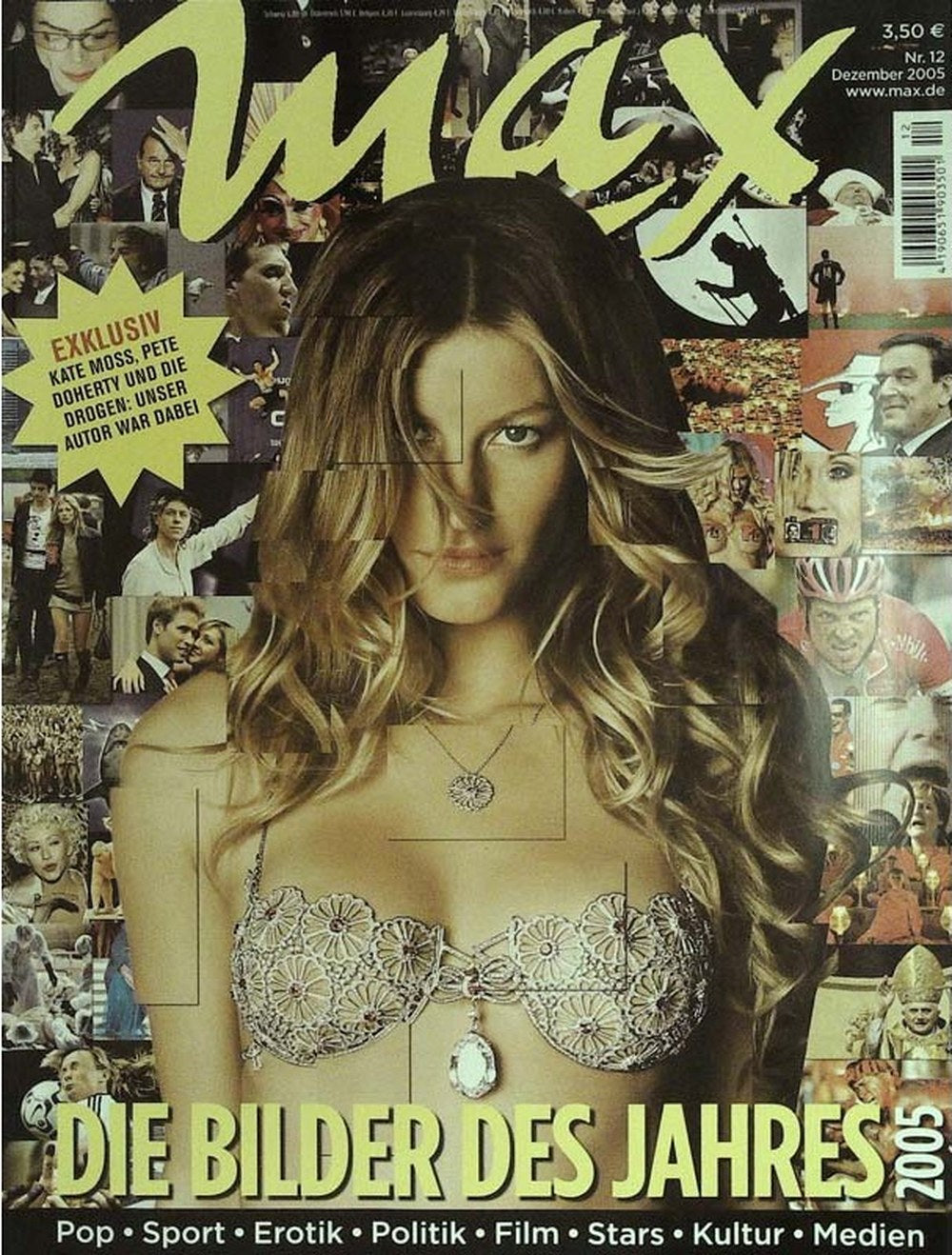 Max Magazin Deutschland 2005-12 Gisele Bündchen Kate Moss Pete Doherty