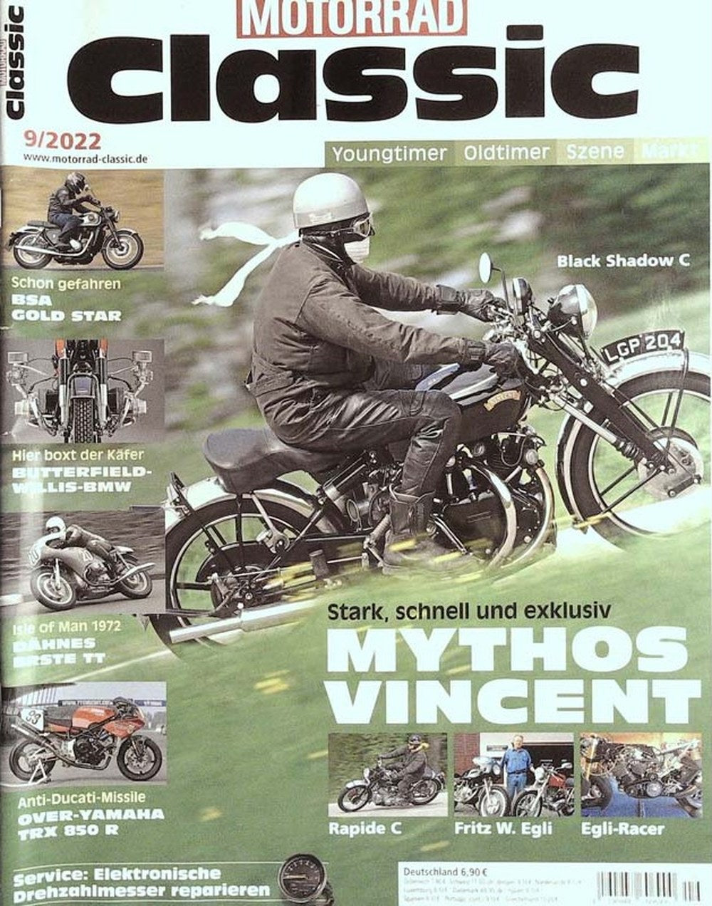 Motorrad Classic Magazin Deutschland 2022-09 Fritz W. Egli
