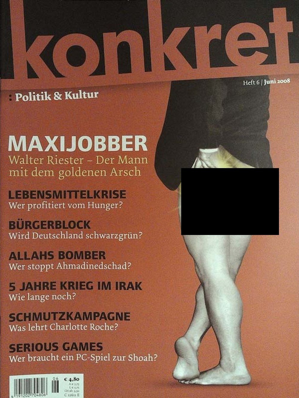 Konkret Magazin Deutschland 2008-06 Walter Riester Mahmoud Ahmadinejad Charlotte Roche