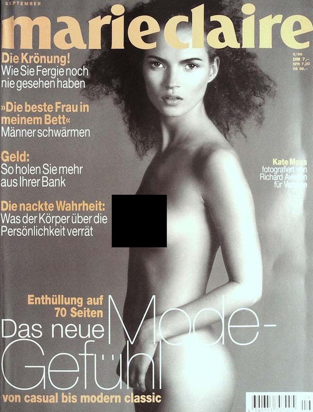 Marie Claire Magazin Deutschland 1996-09 Kate Moss
