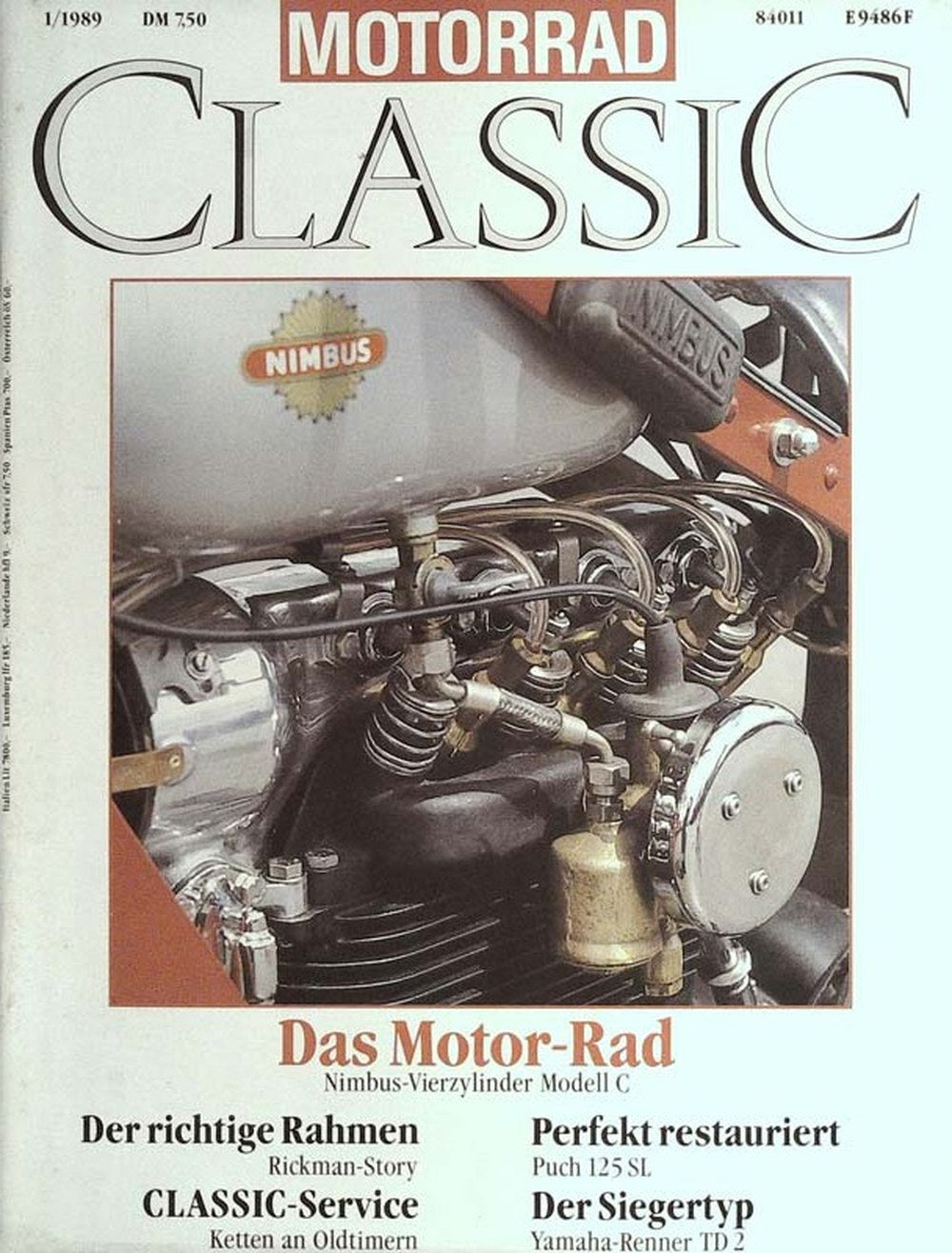 Motorrad Classic Magazin Deutschland 1989-01 Nimbus
