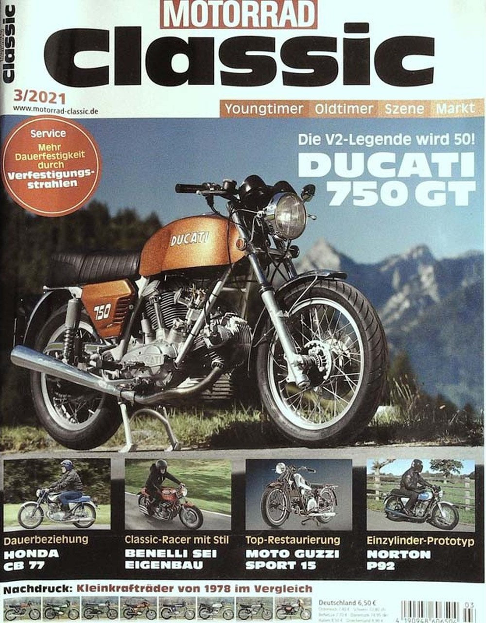 Motorrad Classic Magazin Deutschland 2021-03 Ducati 750 GT Motorrad Oldtimer