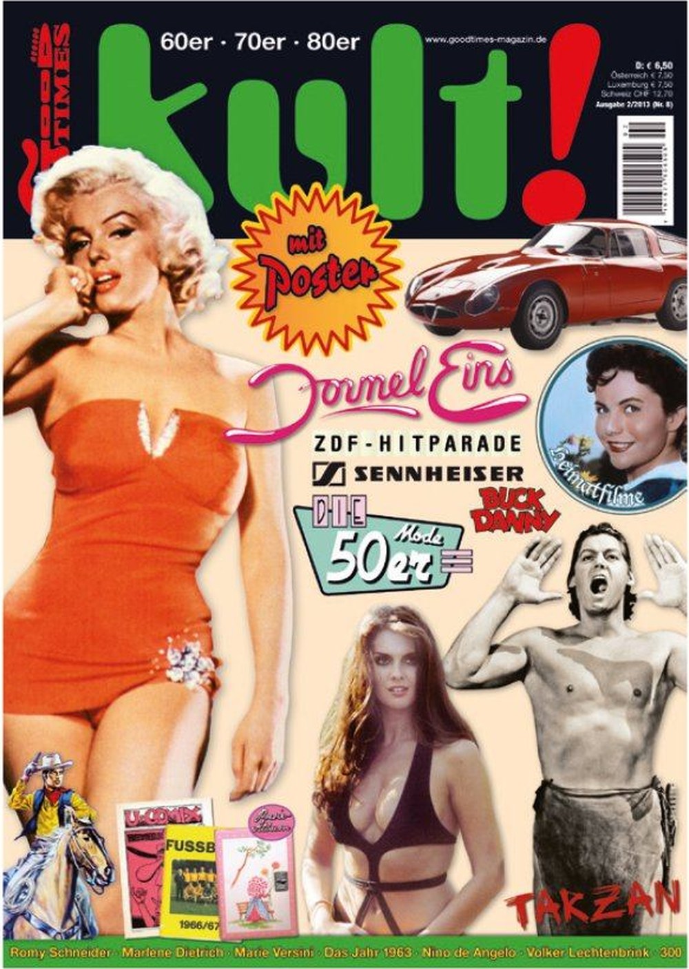 Kult Magazin Deutschland 2013-02 Marilyn Monroe Johnny Weissmuller Jane Fonda Romy Schneider Marlene Dietrich