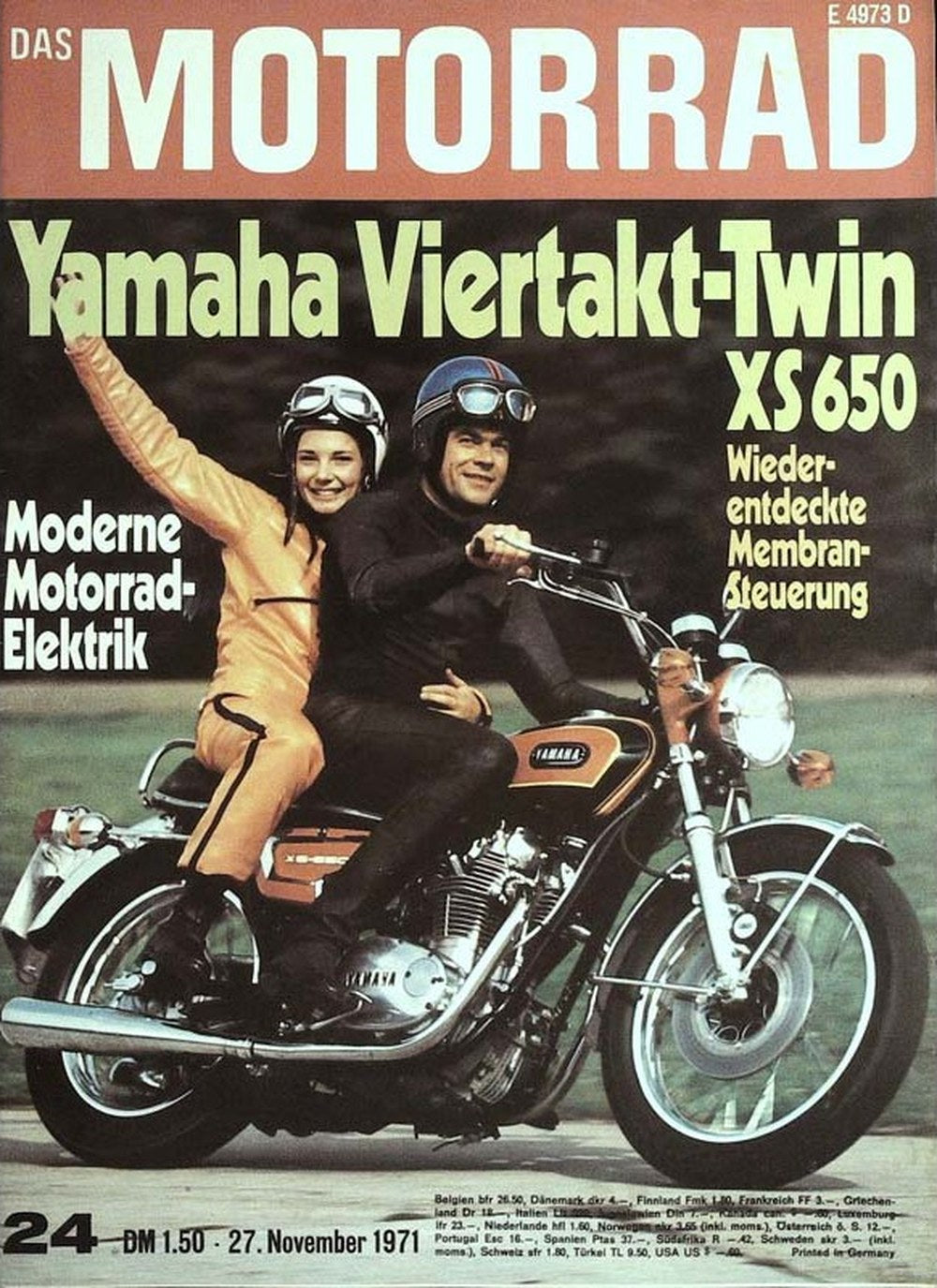 Motorrad Magazin Deutschland 1971-24 Yamaha XS 650 Viertakt-Zweizylinder Motorrad-Test