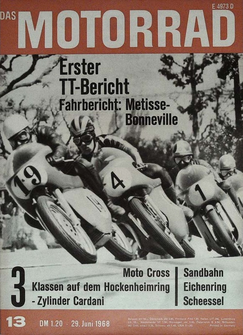 Motorrad Magazin Deutschland 1968-13 Isle Of Man TT Rennbericht Metisse-Bonneville Test Moto Cross