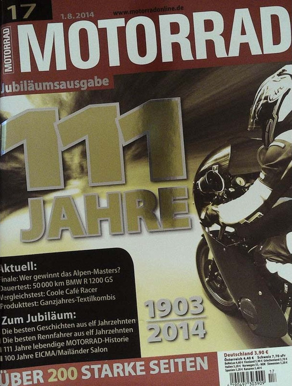 Motorrad Magazin Deutschland 2014-17 Motorrad Jubiläum 111 Jahre