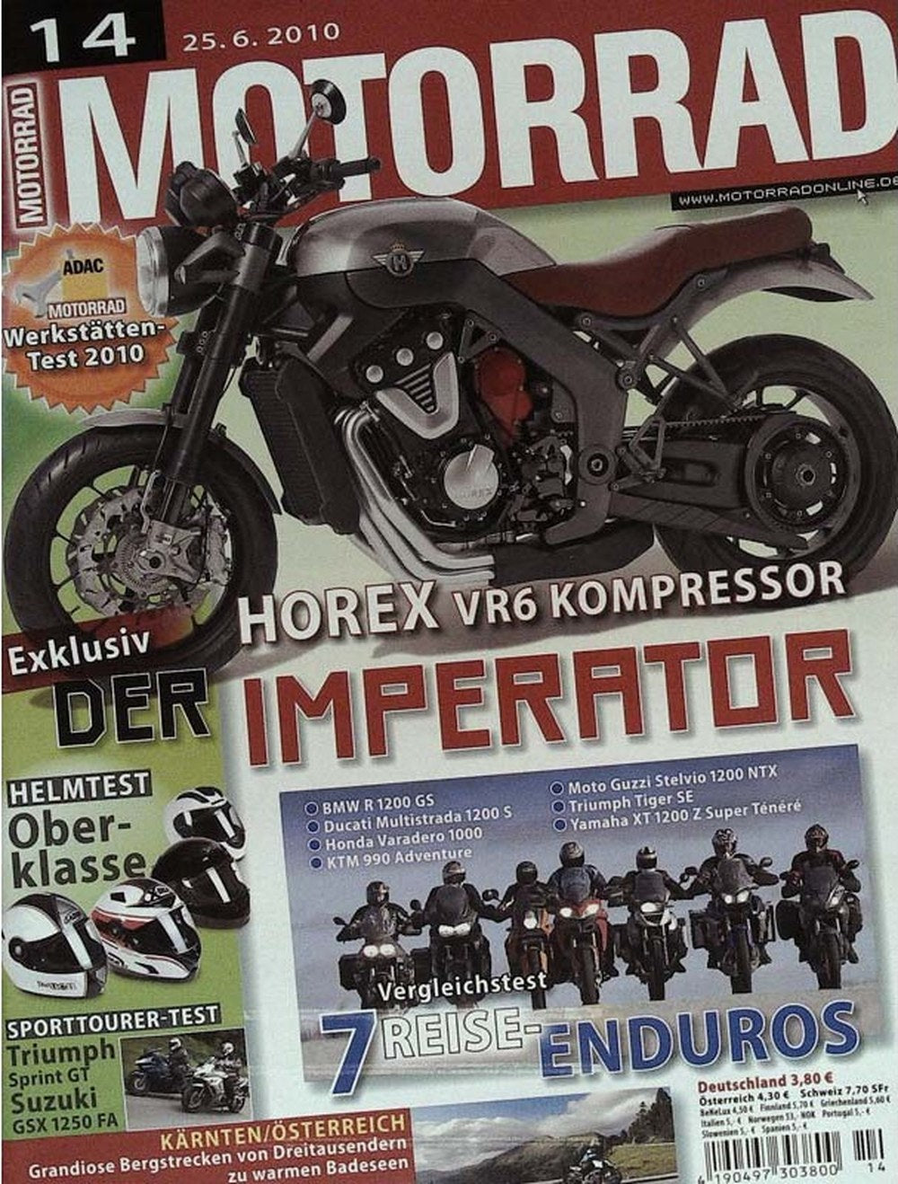 Motorrad Magazin Deutschland 2010-14 Motorrad Horex VR6 Kompressor Imperator