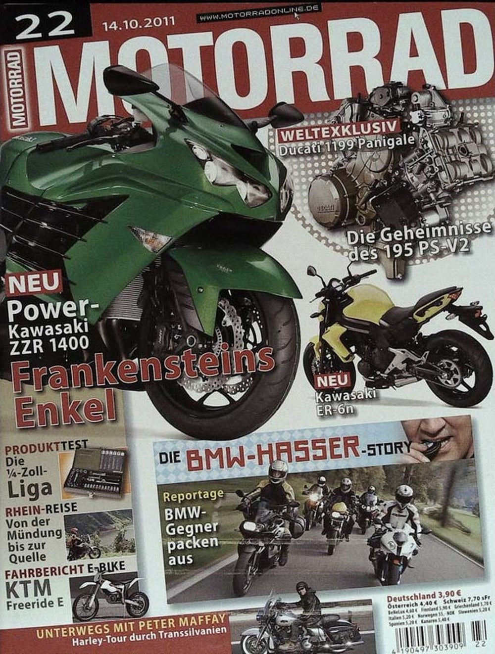 Motorrad Magazin Deutschland 2011-22 Peter Maffay Kawasaki Ducati BMW KTM