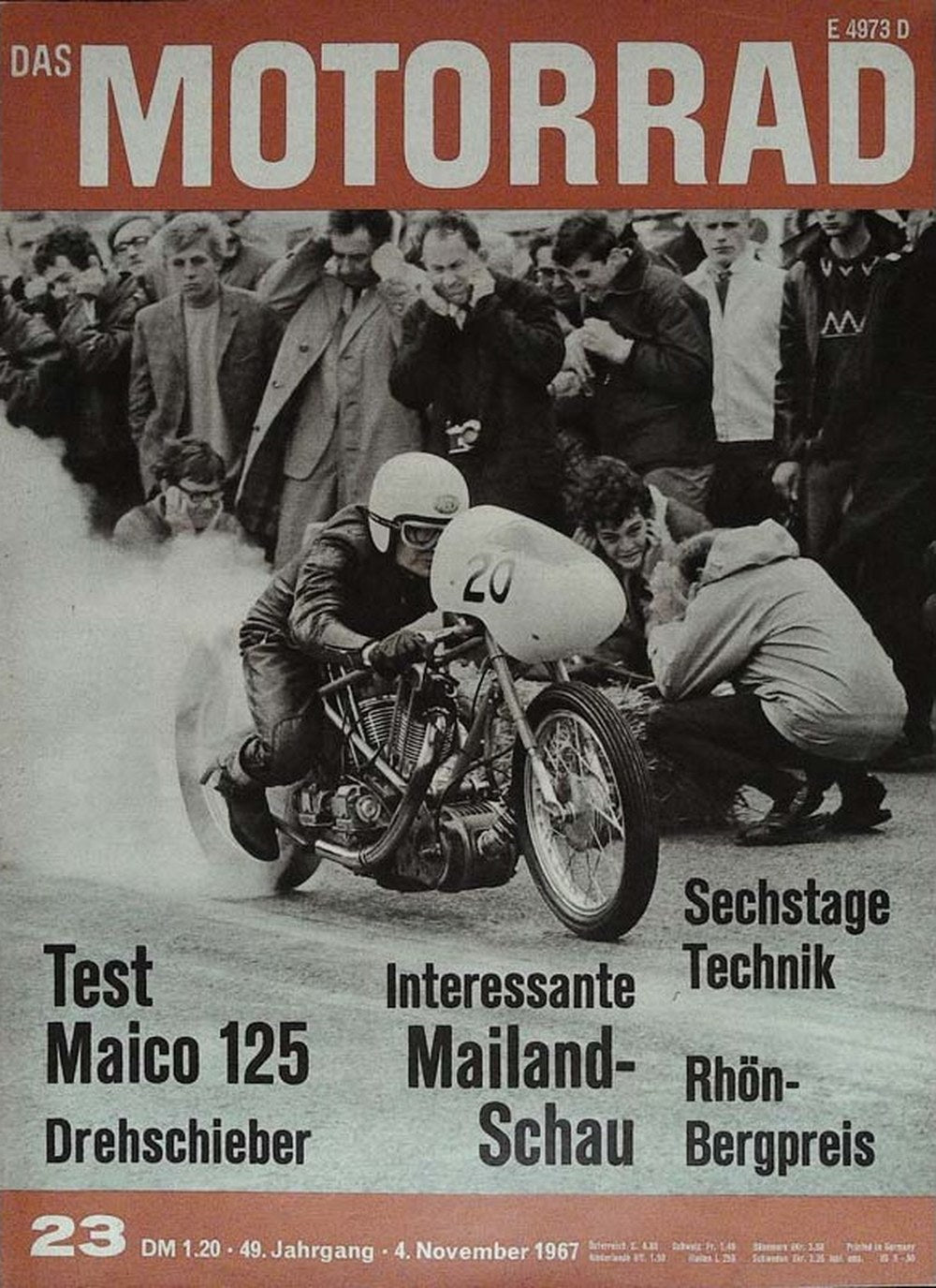 Motorrad Magazin Deutschland 1967-23 Maico 125 Drehschieber Mailand Motorradshow 1967 Sechstagefahrt Technik