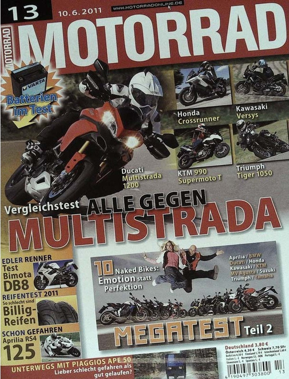 Motorrad Magazin Deutschland 2011-13 Ducati Honda Kawasaki KTM Triumph