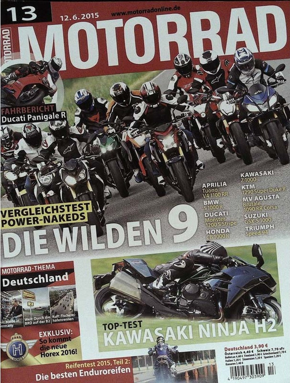 Motorrad Magazin Deutschland 2015-13 Motorrad Vergleichstest Power-Nakeds