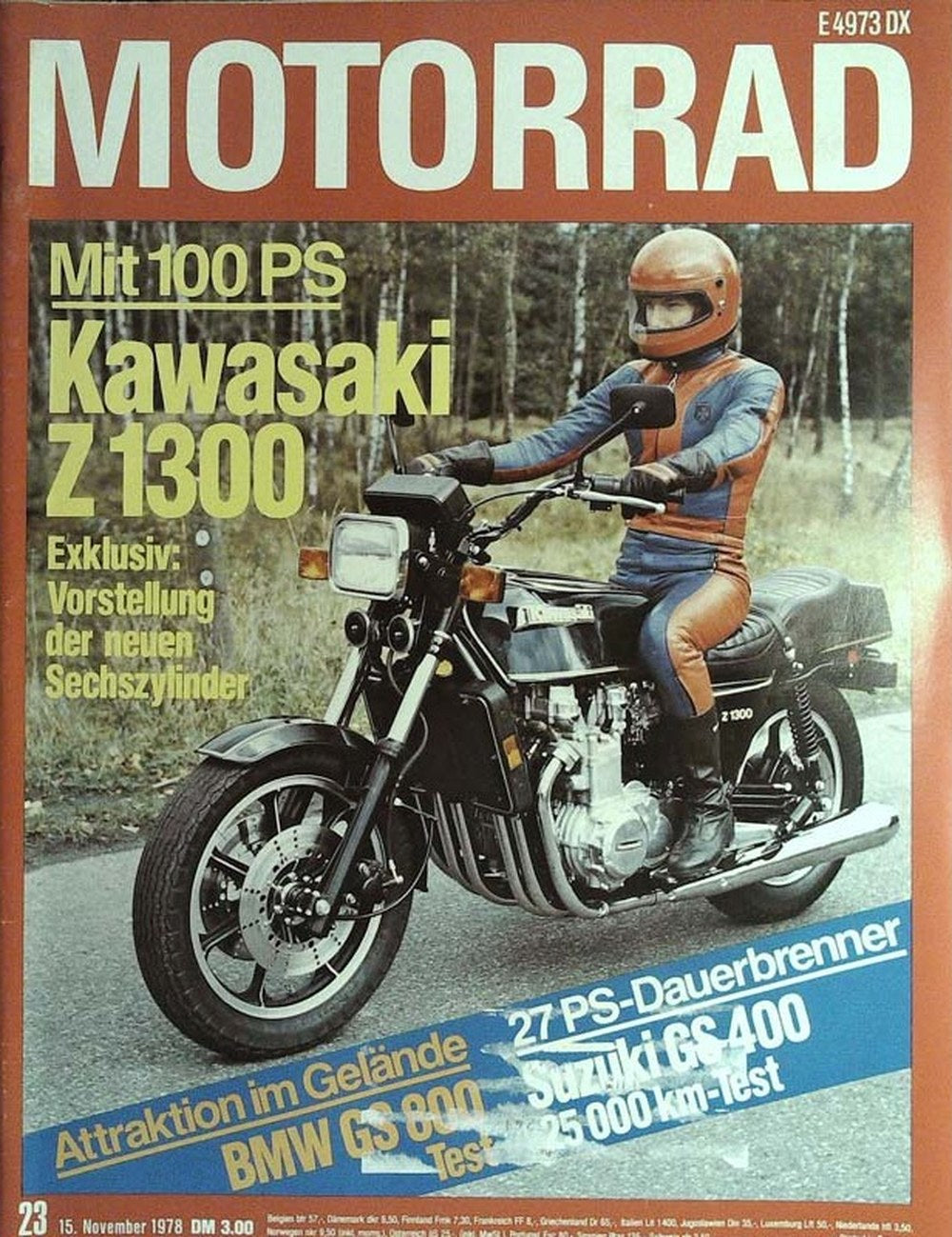 Motorrad Magazin Deutschland 1978-23 Kawasaki Z 1300 Sechszylindermotor BMW GS 800