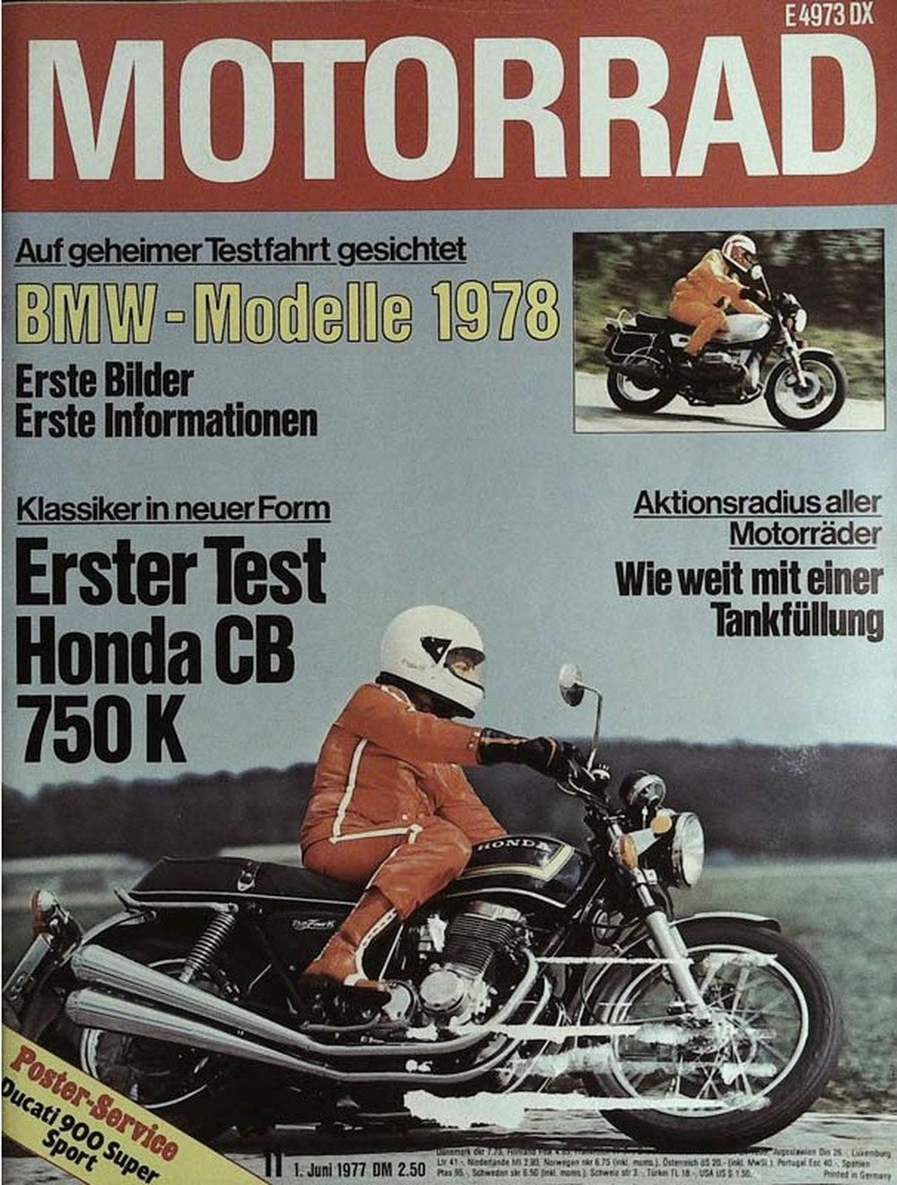 Motorrad Magazin Deutschland 1977-11 BMW-Modelle 1978 Honda CB 750 K Motorrad-Test