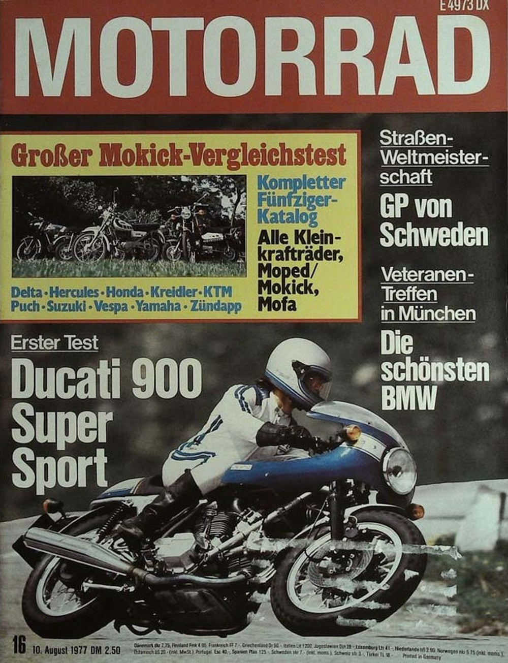 Motorrad Magazin Deutschland 1977-16 Delta Hercules Honda Kreidler KTM