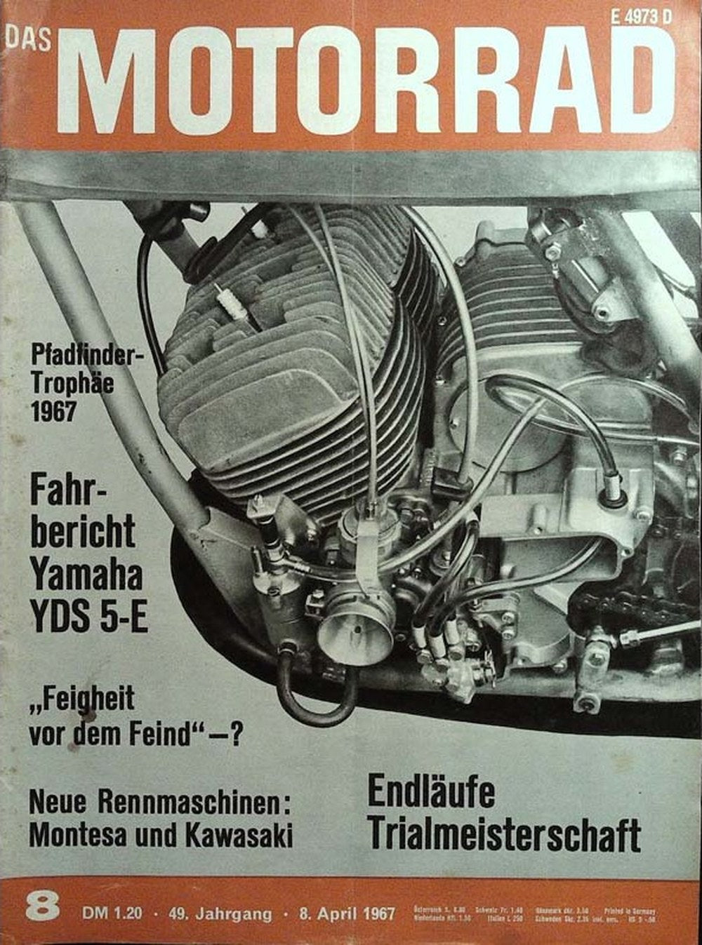 Motorrad Magazin Deutschland 1967-08 Montesa Kawasaki