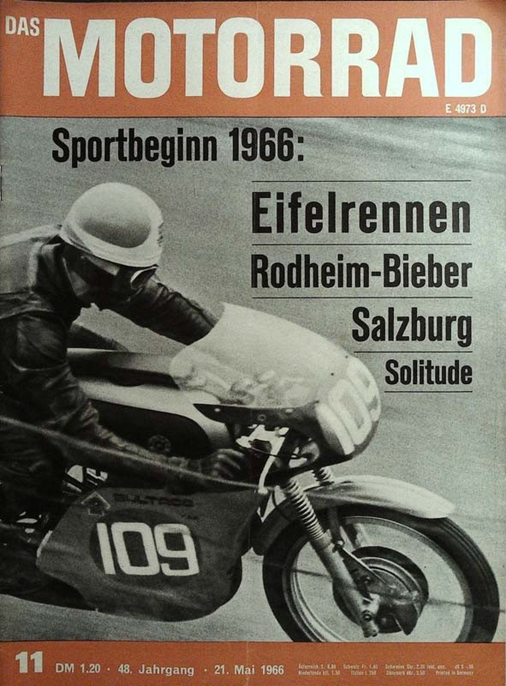 Motorrad Magazin Deutschland 1966-11 Motorradrennen Bultaco Eifelrennen