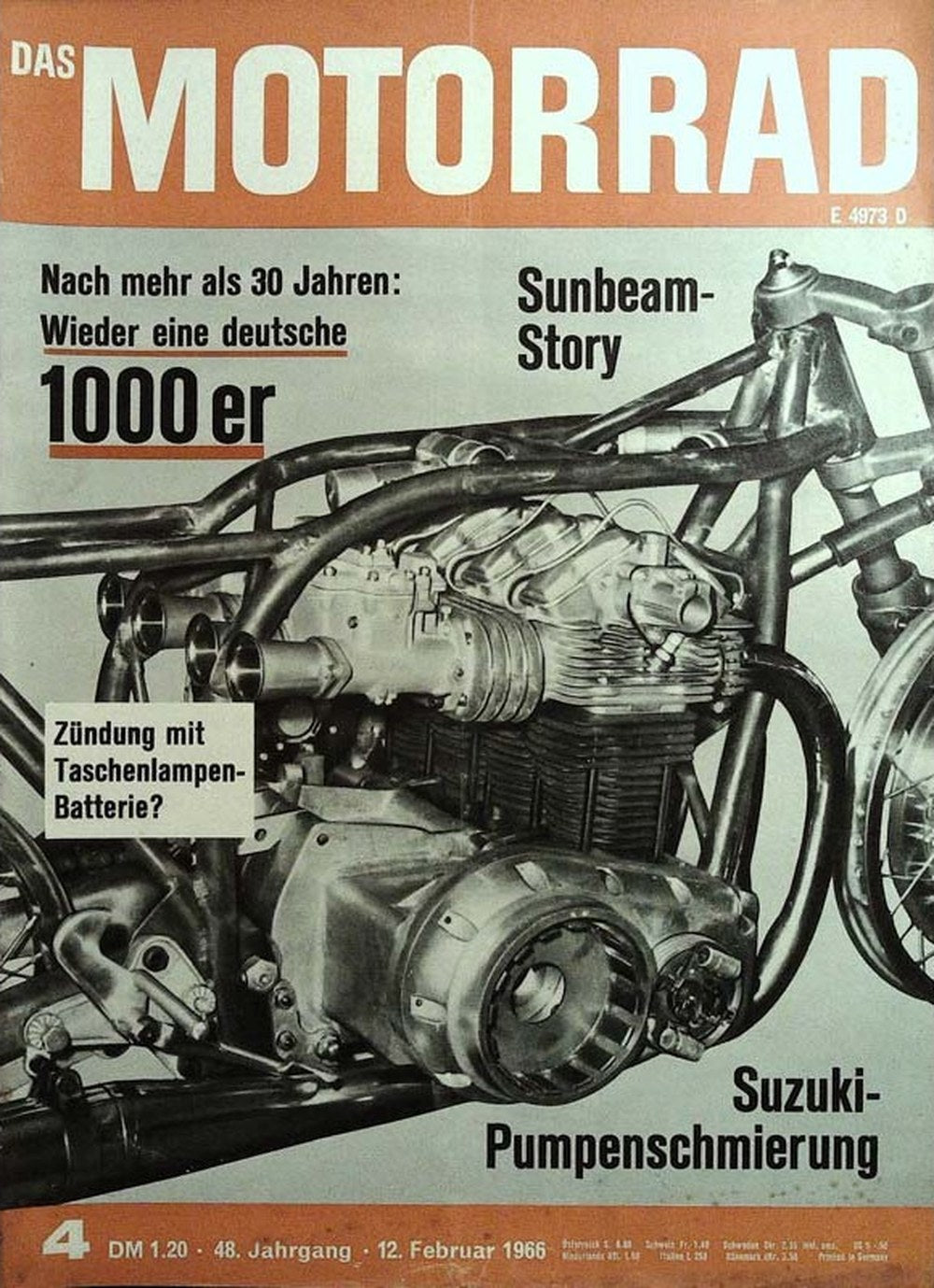 Motorrad Magazin Deutschland 1966-04 Suzuki Sunbeam