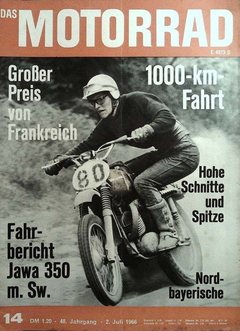 Motorrad Magazin Deutschland 1966-14 Motorradrennen Großer Preis Von Frankreich 1000-km-Ausdauerfahrt