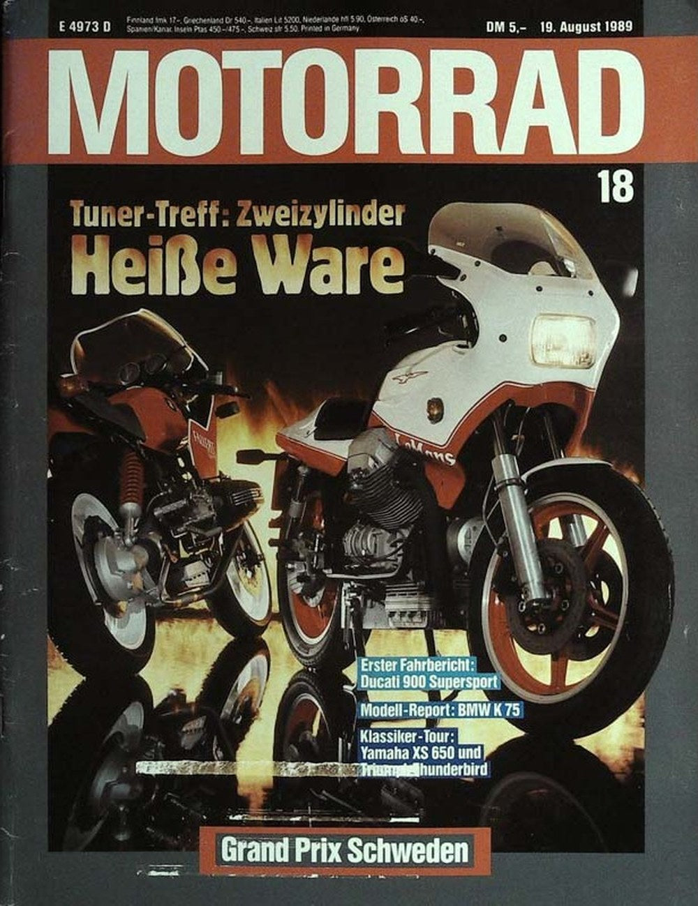 Motorrad Magazin Deutschland 1989-18 Zweizylinder Tuner-Treff Ducati 900 Supersport