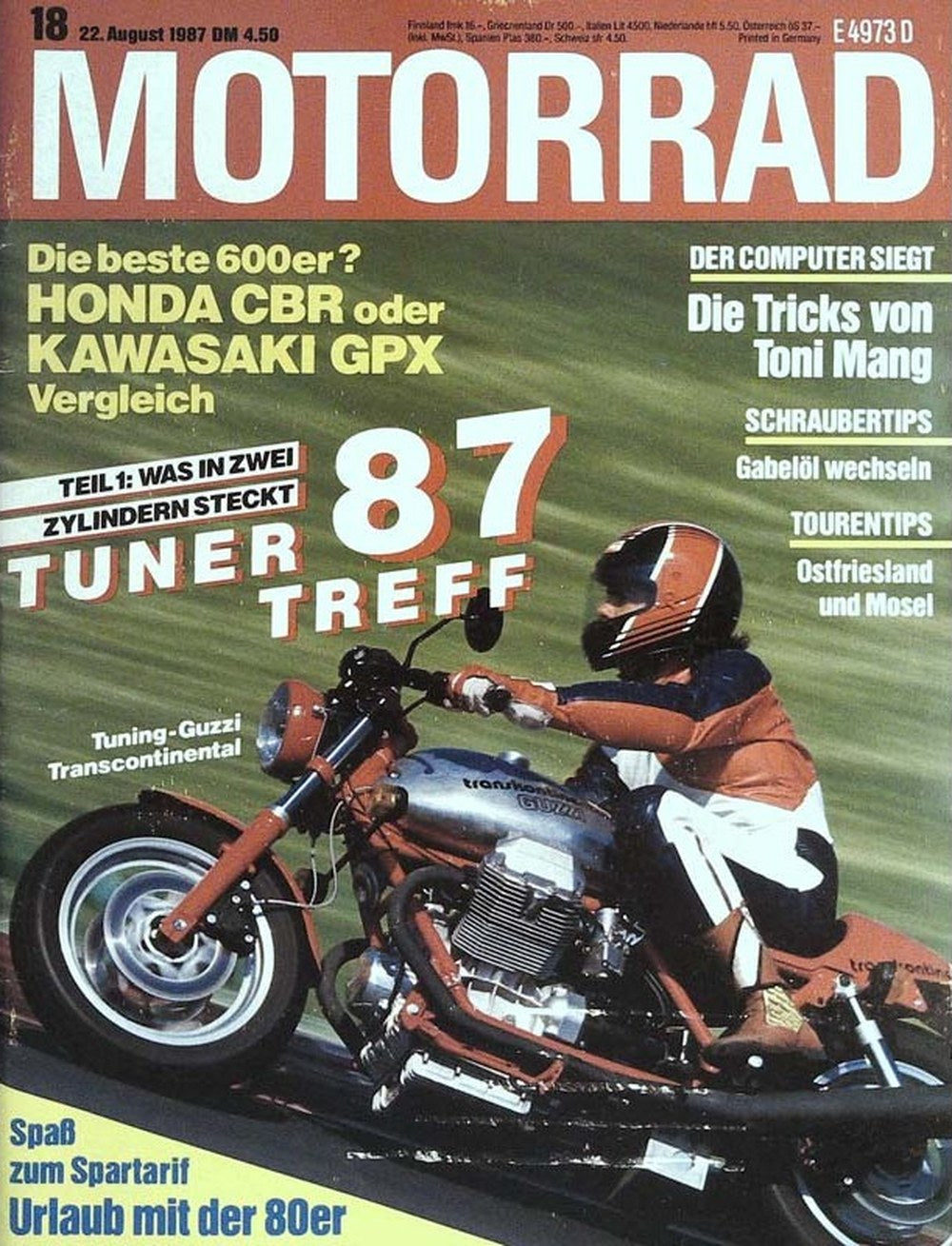 Motorrad Magazin Deutschland 1987-18 Toni Mang