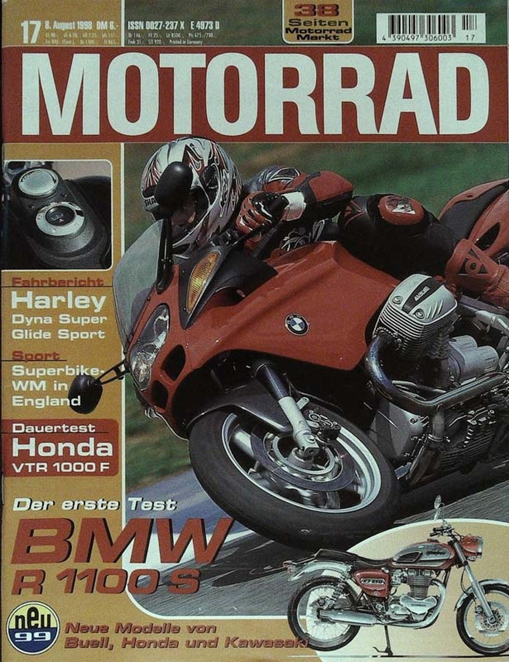 Motorrad Magazin Deutschland 1998-17 BMW Harley-Davidson Honda Buell Kawasaki