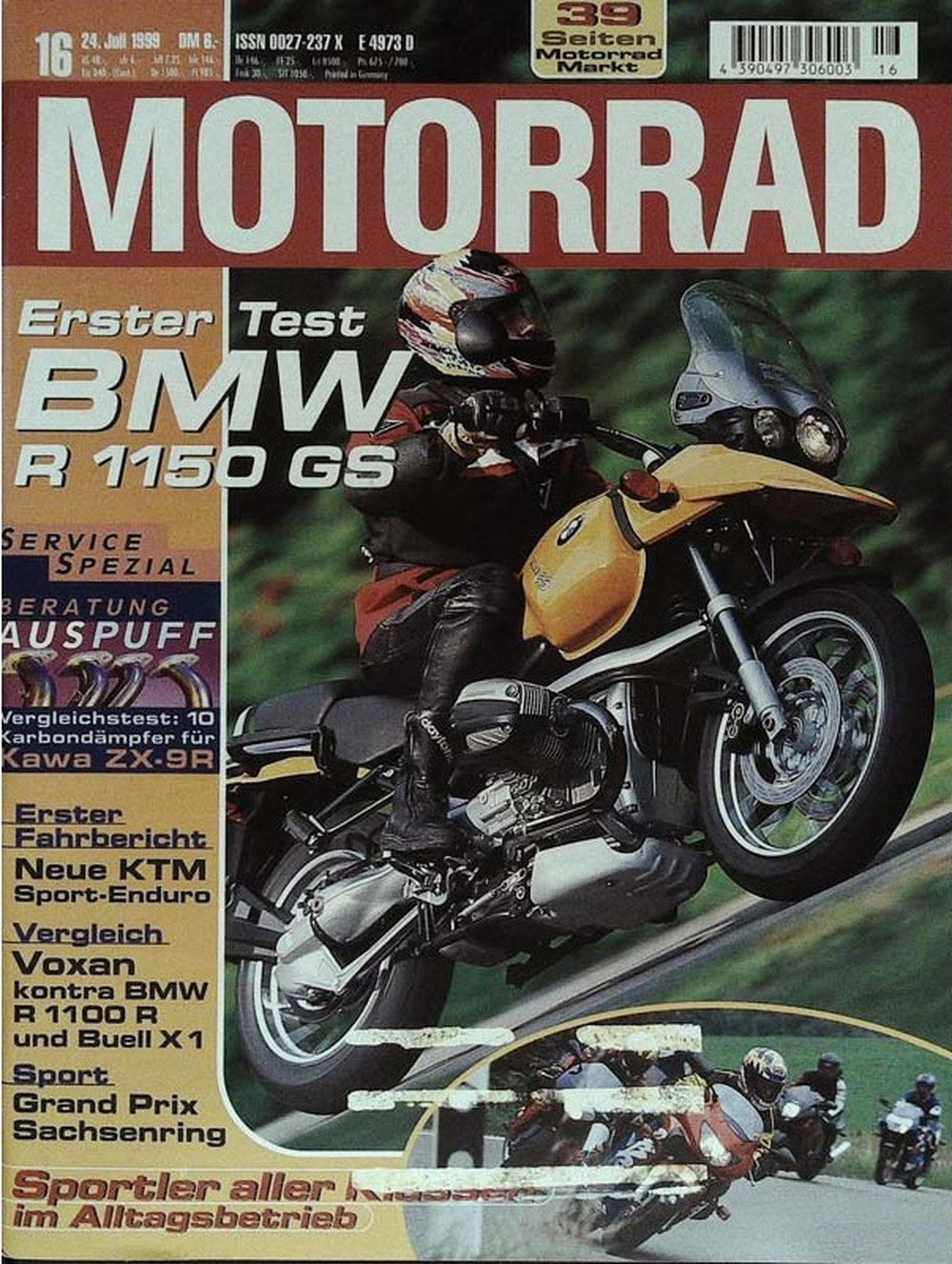 Motorrad Magazin Deutschland 1999-16 BMW R 1150 GS KTM Sport-Enduro Voxan Vs BMW R 1100 R Vs Buell X1