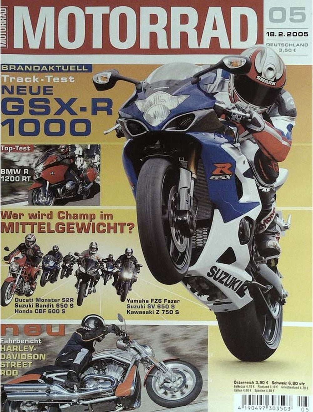 Motorrad Magazin Deutschland 2005-05 Suzuki BMW Ducati Yamaha Kawasaki