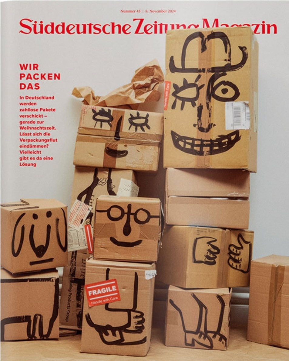 Süddeutsche Zeitung Magazin Deutschland 2024-45 Verpackungsmüll Weihnachtsversand Nachhaltige Verpackung