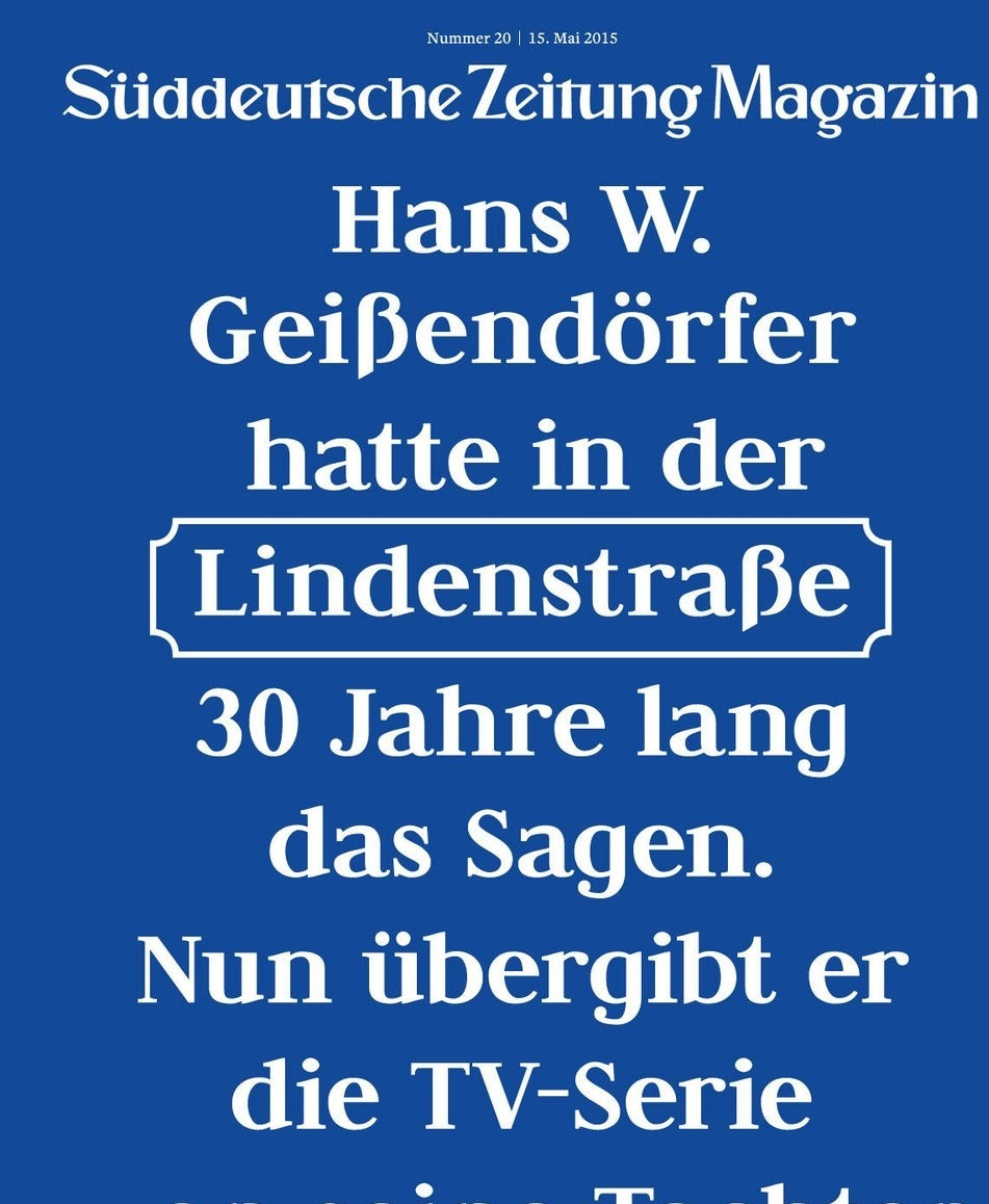 Süddeutsche Zeitung Magazin Deutschland 2015-20 Hans W. Geißendörfer