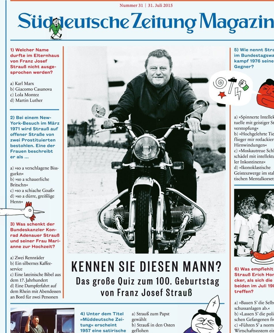 Süddeutsche Zeitung Magazin Deutschland 2015-31 Franz Josef Strauß Konrad Adenauer Erich Honecker