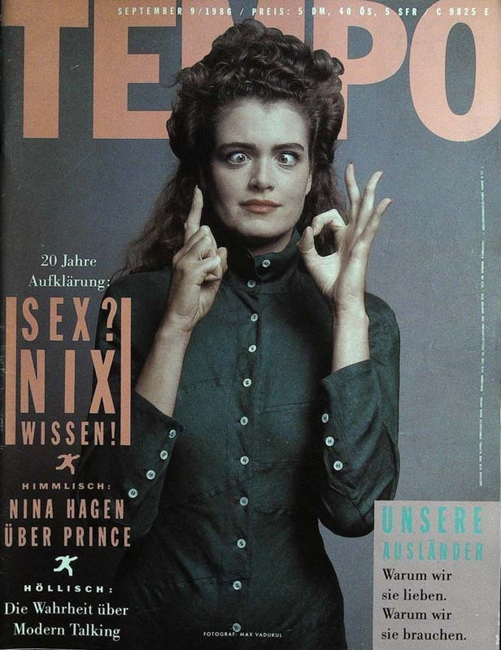 Tempo Magazin Deutschland 1986-09 Nina Hagen Prince Modern Talking