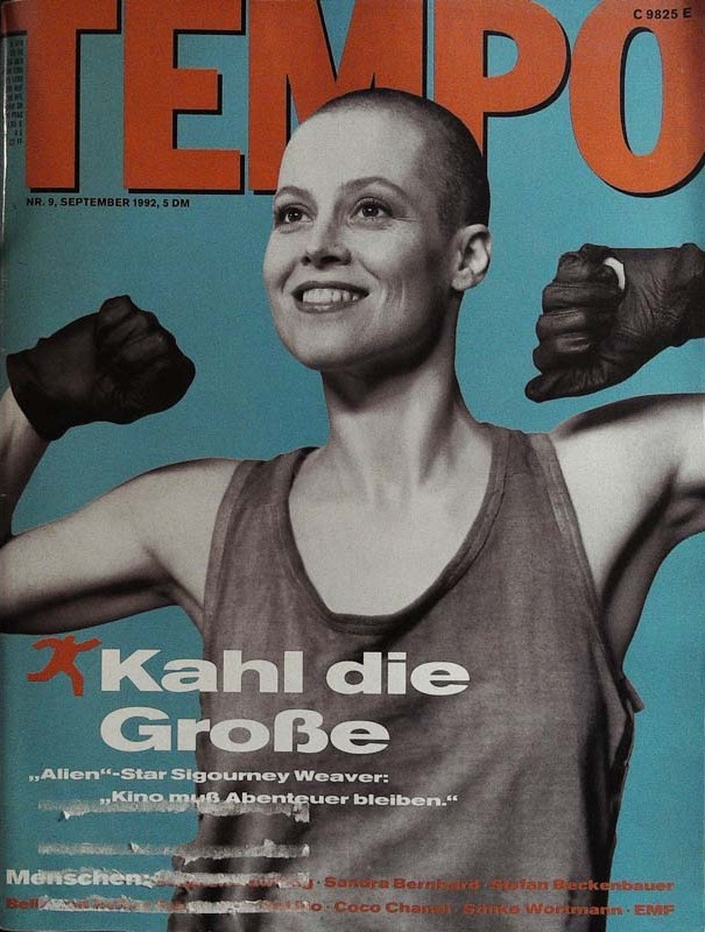 Tempo Magazin Deutschland 1992-09 Sigourney Weaver Sandra Bernhard Franz Beckenbauer Coco Chanel Sönke Wortmann