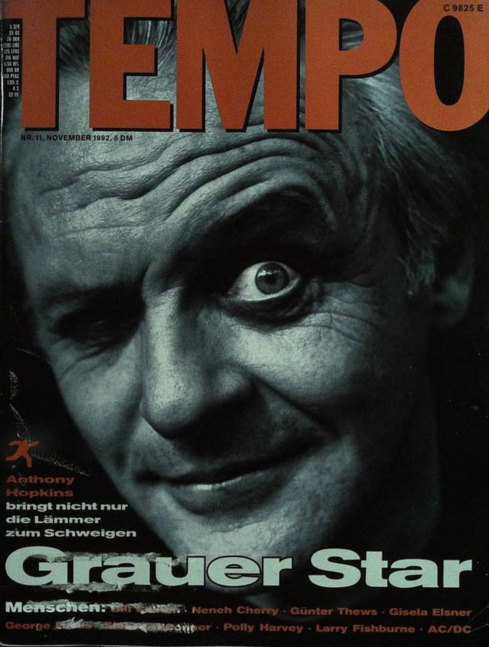 Tempo Magazin Deutschland 1992-11 Anthony Hopkins Neneh Cherry Günter Thews Gisela Elsner Polly Harvey