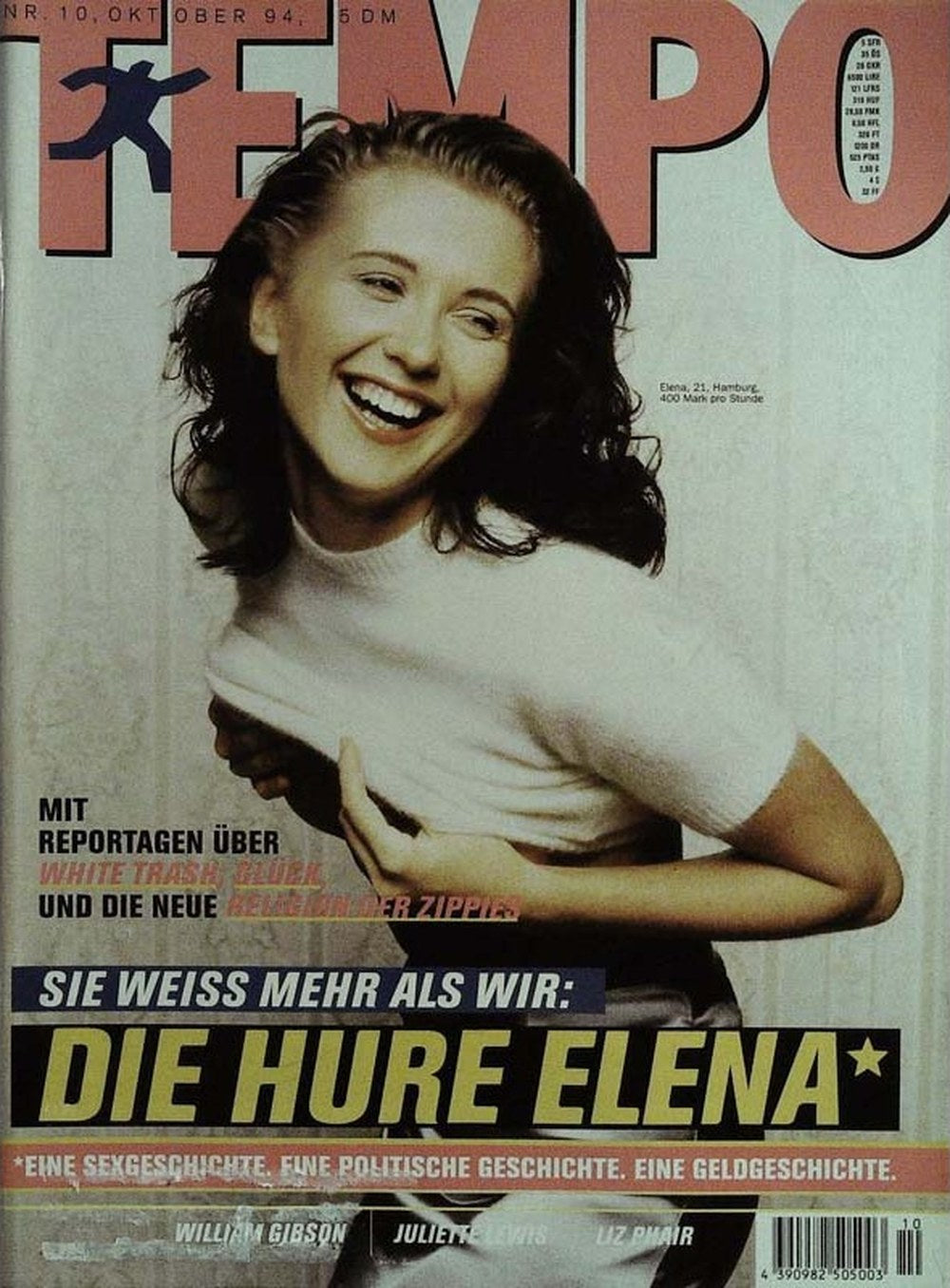 Tempo Magazin Deutschland 1994-10 Elena William Gibson Juliette Lewis Liz Phair