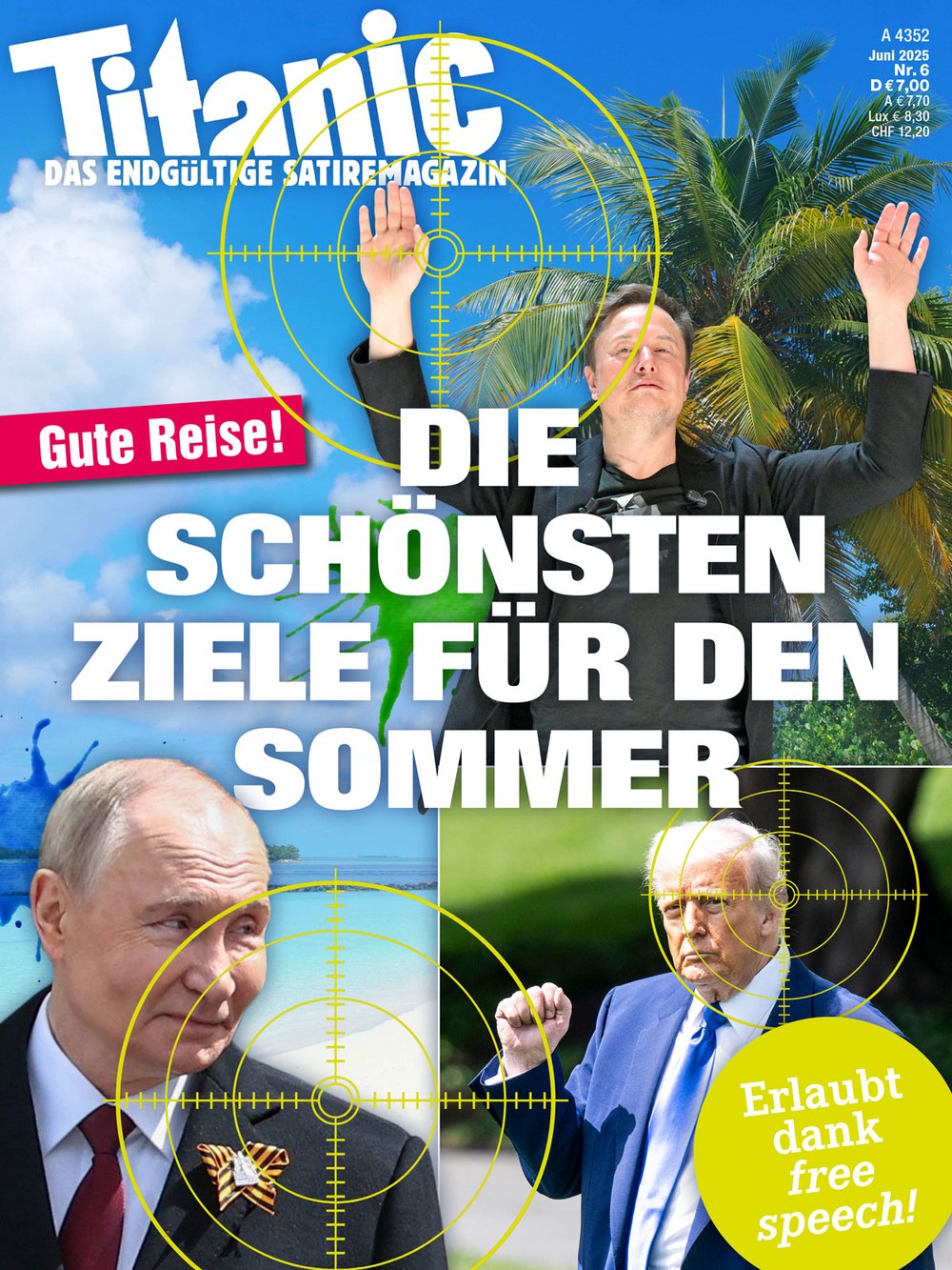 Titanic Magazin Deutschland 2025-06 Elon Musk Vladimir Putin Donald Trump