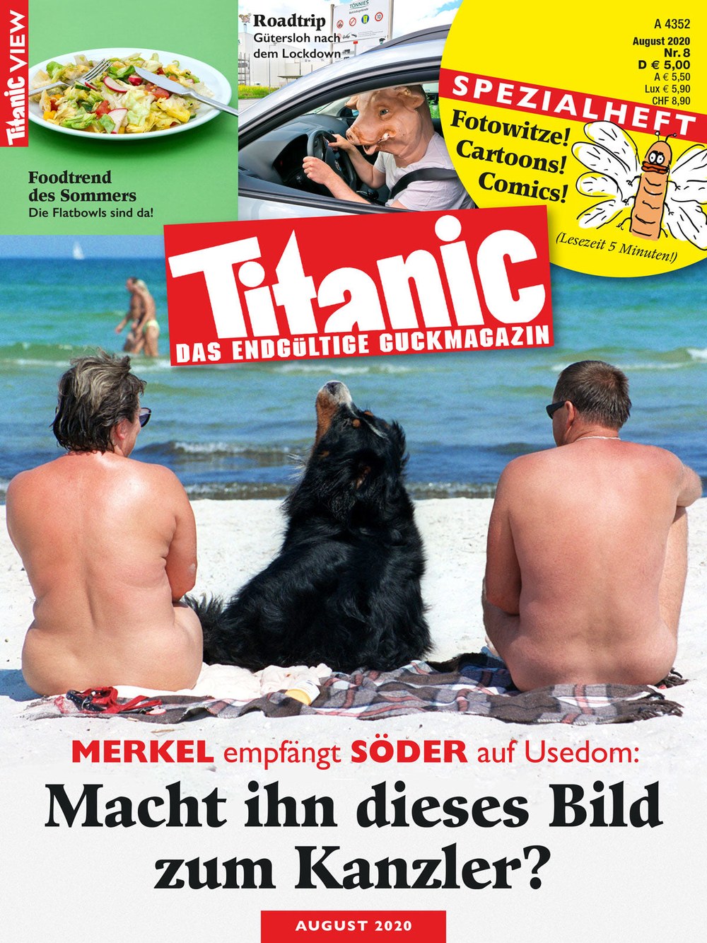 Titanic Magazin Deutschland 2020-08 Angela Merkel Markus Söder