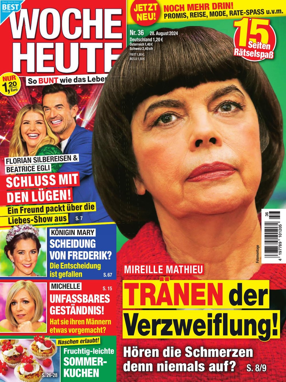 Woche Heute Magazin Deutschland 2024-36 Mireille Mathieu Florian Silbereisen Beatrice Egli Michelle Queen Mary Of Denmark
